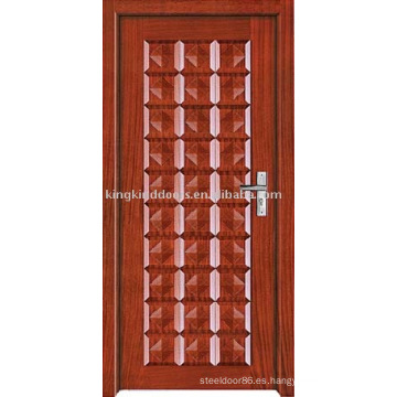 Nueva pintura Interior puerta de madera sólida (JKD-207) con diseño Simple y precio competitivo